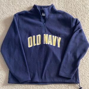 Old Navy Spellout 1/4 Fleece Zip-Up